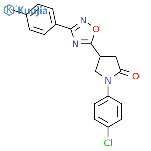 1-(4-chlorophenyl)-4-3-(4-methylphenyl)-1,2,4-oxadiazol-5-ylpyrrolidin-2-one structure