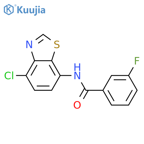 N-(4-chloro-1,3-benzothiazol-7-yl)-3-fluorobenzamide structure