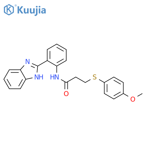 N-2-(1H-1,3-benzodiazol-2-yl)phenyl-3-(4-methoxyphenyl)sulfanylpropanamide structure
