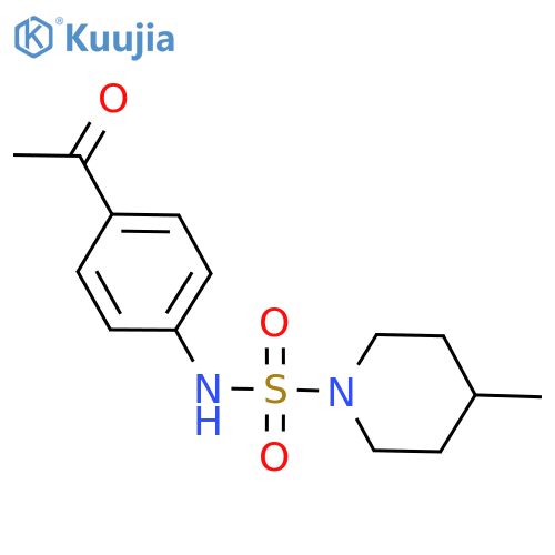 N-(4-acetylphenyl)-4-methylpiperidine-1-sulfonamide structure
