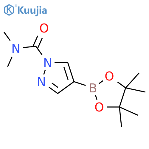N,N-dimethyl-4-(tetramethyl-1,3,2-dioxaborolan-2-yl)-1H-pyrazole-1-carboxamide structure