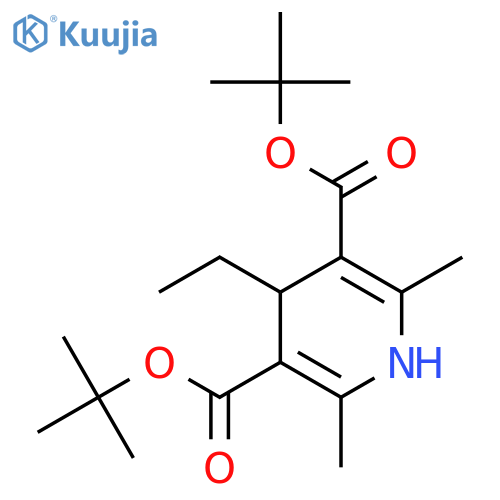 3,5-Pyridinedicarboxylicacid, 4-ethyl-1,4-dihydro-2,6-dimethyl-, 3,5-bis(1,1-dimethylethyl) ester structure
