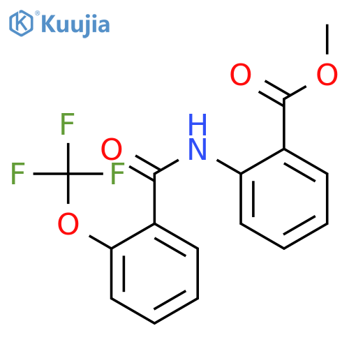 Benzoic acid, 2-[[(trifluoromethoxy)benzoyl]amino]-, methyl ester structure
