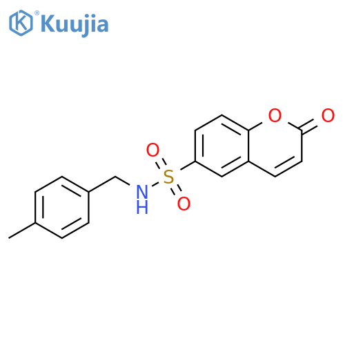 N-(4-methylphenyl)methyl-2-oxo-2H-chromene-6-sulfonamide structure