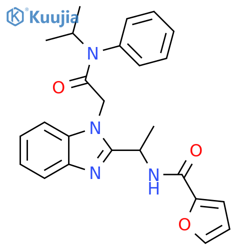 N-1-(1-{phenyl(propan-2-yl)carbamoylmethyl}-1H-1,3-benzodiazol-2-yl)ethylfuran-2-carboxamide structure