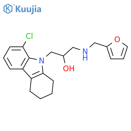1-(8-chloro-1,2,3,4-tetrahydro-9H-carbazol-9-yl)-3-[(furan-2-ylmethyl)amino]propan-2-ol structure