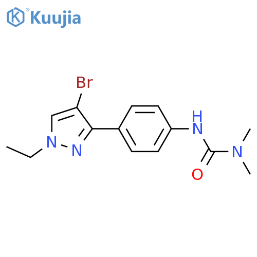 N'-[4-(4-Bromo-1-ethyl-1H-pyrazol-3-yl)phenyl]-N,N-dimethylurea structure