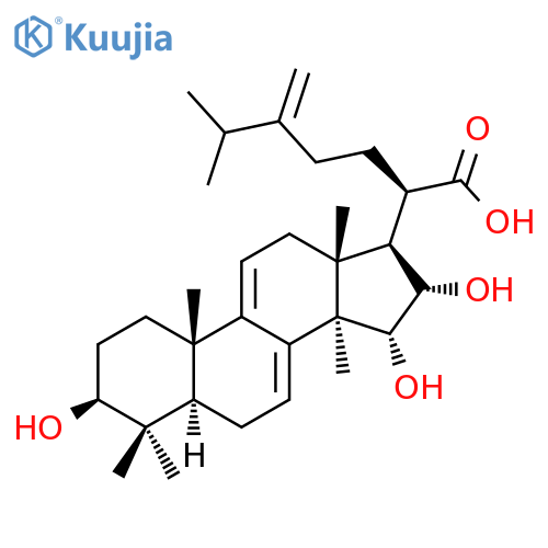 Lanosta-7,9(11)-dien-21-oic acid, 3,15,16-trihydroxy-24-methylene-, (3β,15α,16α)- structure