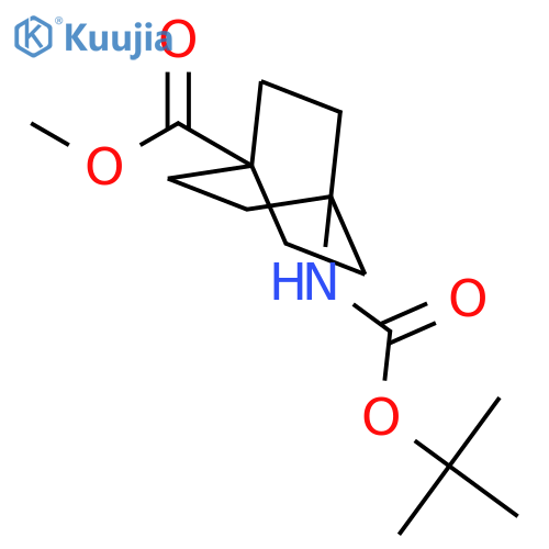 methyl 4-{[(tert-butoxy)carbonyl]amino}bicyclo[2.2.2]octane-1-carboxylate structure