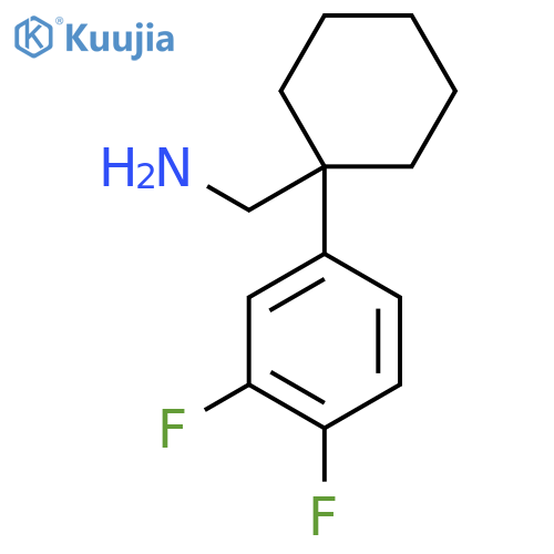 1-(3,4-difluorophenyl)cyclohexylmethanamine structure