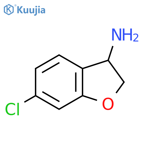 6-chloro-2,3-dihydro-1-benzofuran-3-amine structure