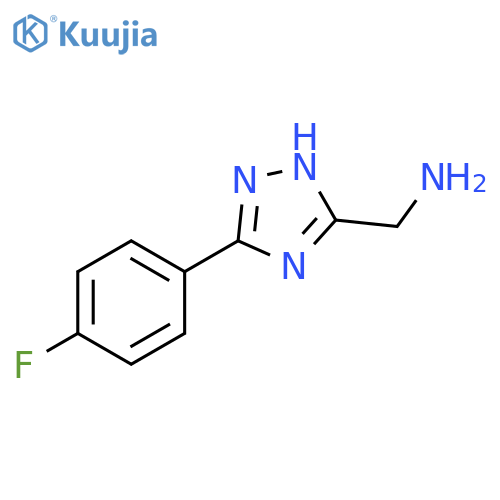 [3-(4-fluorophenyl)-1H-1,2,4-triazol-5-yl]methanamine structure