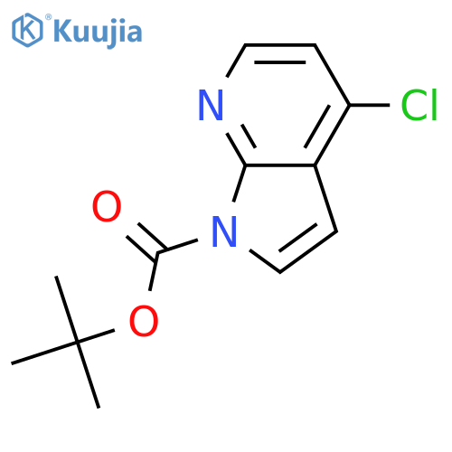 tert-butyl 4-chloro-1H-pyrrolo[2,3-b]pyridine-1-carboxylate structure