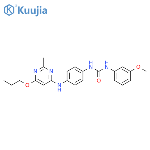 3-(3-methoxyphenyl)-1-{4-(2-methyl-6-propoxypyrimidin-4-yl)aminophenyl}urea structure