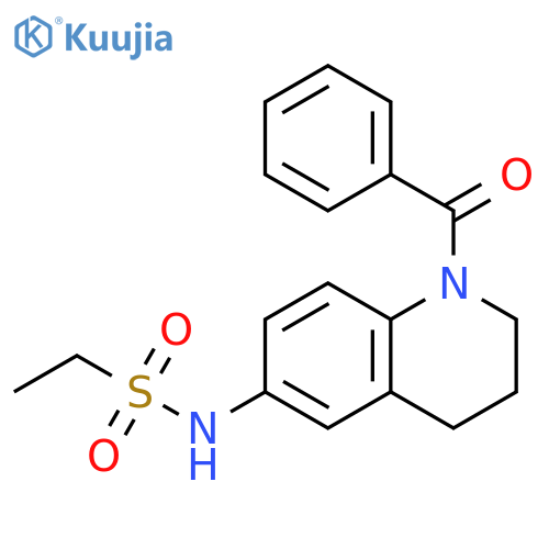 N-(1-benzoyl-1,2,3,4-tetrahydroquinolin-6-yl)ethane-1-sulfonamide structure