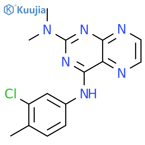 N4-(3-chloro-4-methylphenyl)-N2,N2-dimethylpteridine-2,4-diamine structure