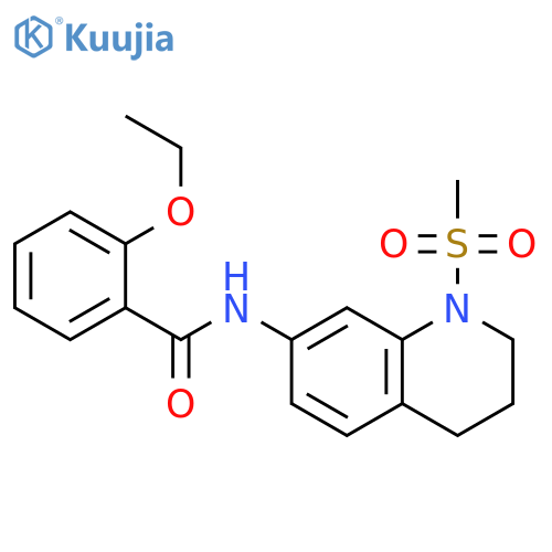 2-ethoxy-N-(1-methanesulfonyl-1,2,3,4-tetrahydroquinolin-7-yl)benzamide structure
