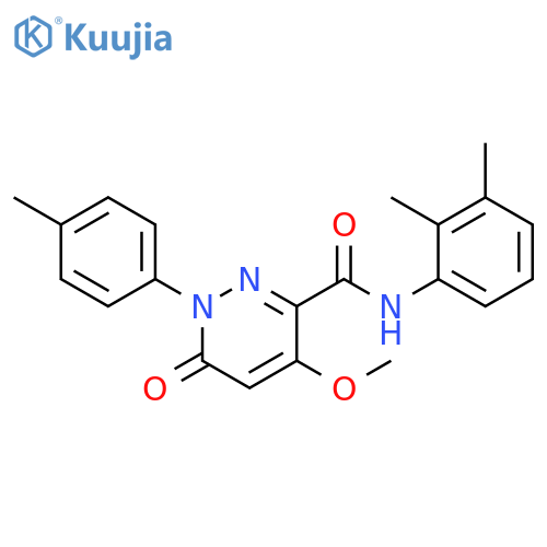 N-(2,3-dimethylphenyl)-4-methoxy-1-(4-methylphenyl)-6-oxo-1,6-dihydropyridazine-3-carboxamide structure