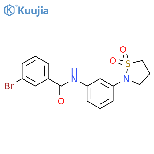 3-bromo-N-3-(1,1-dioxo-1lambda6,2-thiazolidin-2-yl)phenylbenzamide structure