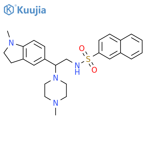 N-2-(1-methyl-2,3-dihydro-1H-indol-5-yl)-2-(4-methylpiperazin-1-yl)ethylnaphthalene-2-sulfonamide structure