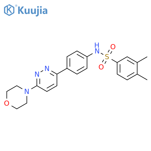 3,4-dimethyl-N-{4-6-(morpholin-4-yl)pyridazin-3-ylphenyl}benzene-1-sulfonamide structure