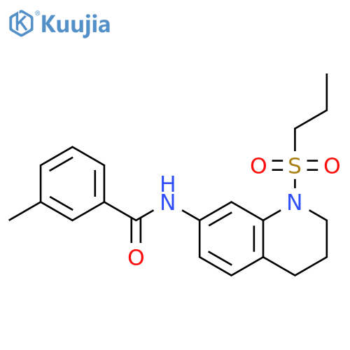 3-methyl-N-1-(propane-1-sulfonyl)-1,2,3,4-tetrahydroquinolin-7-ylbenzamide structure