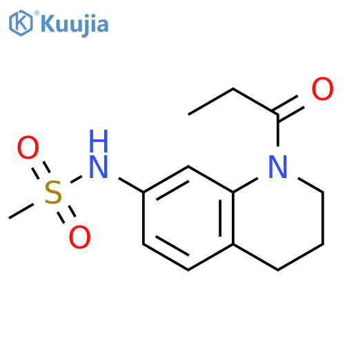 N-(1-propanoyl-1,2,3,4-tetrahydroquinolin-7-yl)methanesulfonamide structure