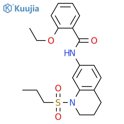 2-ethoxy-N-1-(propane-1-sulfonyl)-1,2,3,4-tetrahydroquinolin-7-ylbenzamide structure