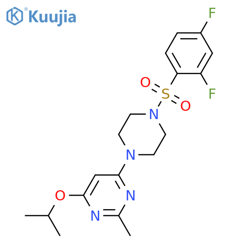 4-4-(2,4-difluorobenzenesulfonyl)piperazin-1-yl-2-methyl-6-(propan-2-yloxy)pyrimidine structure