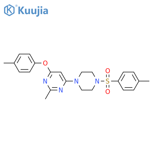 2-methyl-4-4-(4-methylbenzenesulfonyl)piperazin-1-yl-6-(4-methylphenoxy)pyrimidine structure