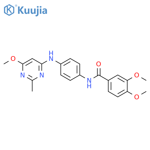 3,4-dimethoxy-N-{4-(6-methoxy-2-methylpyrimidin-4-yl)aminophenyl}benzamide structure