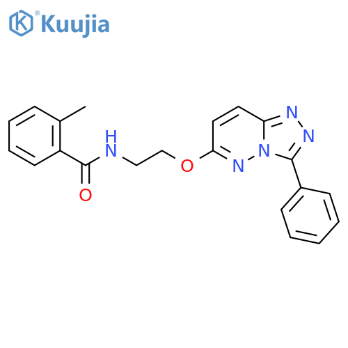 2-methyl-N-2-({3-phenyl-1,2,4triazolo4,3-bpyridazin-6-yl}oxy)ethylbenzamide structure