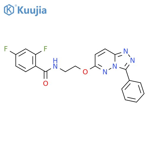 2,4-difluoro-N-2-({3-phenyl-1,2,4triazolo4,3-bpyridazin-6-yl}oxy)ethylbenzamide structure