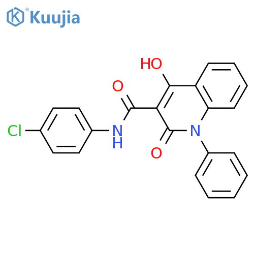 N-(4-chlorophenyl)-4-hydroxy-2-oxo-1-phenyl-1,2-dihydroquinoline-3-carboxamide structure