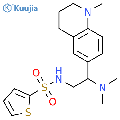 N-2-(dimethylamino)-2-(1-methyl-1,2,3,4-tetrahydroquinolin-6-yl)ethylthiophene-2-sulfonamide structure