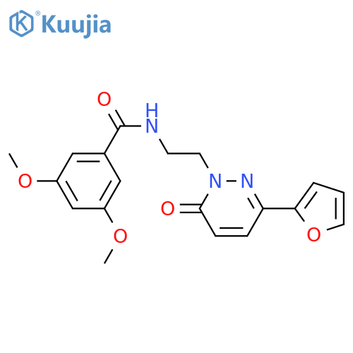 N-{2-3-(furan-2-yl)-6-oxo-1,6-dihydropyridazin-1-ylethyl}-3,5-dimethoxybenzamide structure