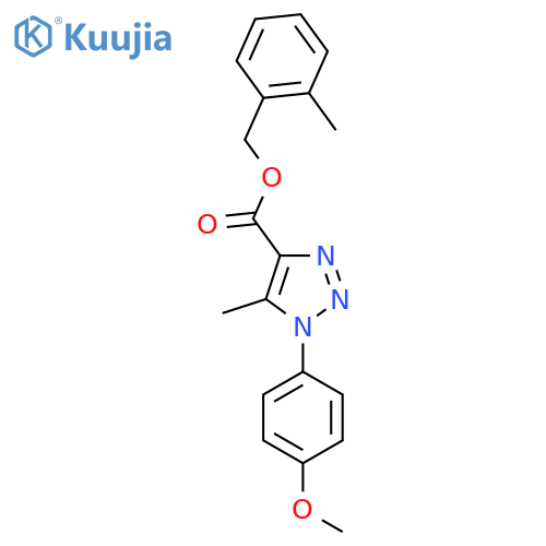 (2-methylphenyl)methyl 1-(4-methoxyphenyl)-5-methyl-1H-1,2,3-triazole-4-carboxylate structure