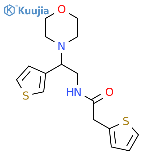N-2-(morpholin-4-yl)-2-(thiophen-3-yl)ethyl-2-(thiophen-2-yl)acetamide structure
