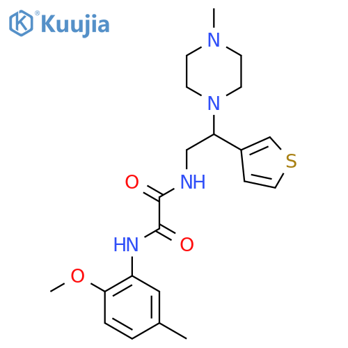 N'-(2-methoxy-5-methylphenyl)-N-2-(4-methylpiperazin-1-yl)-2-(thiophen-3-yl)ethylethanediamide structure