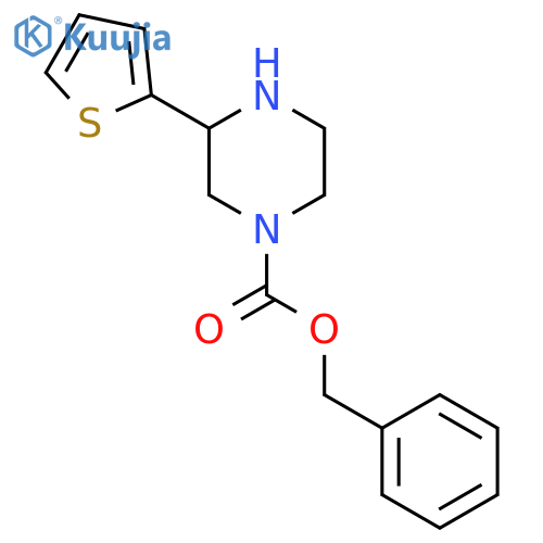 Benzyl 3-(thiophen-2-yl)piperazine-1-carboxylate structure
