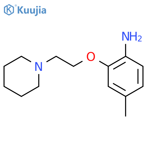 4-Methyl-2-2-(1-piperidinyl)ethoxyphenylamine structure