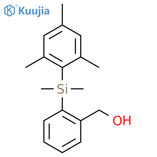 {2-Dimethyl(2,4,6-trimethylphenyl)silylphenyl}methanol structure