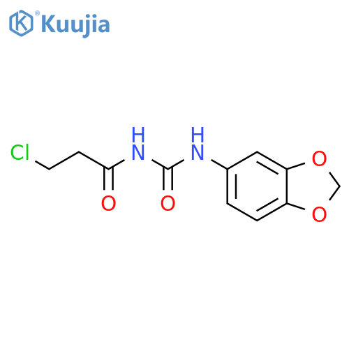 1-(1,3-dioxaindan-5-yl)-3-(3-chloropropanoyl)urea structure