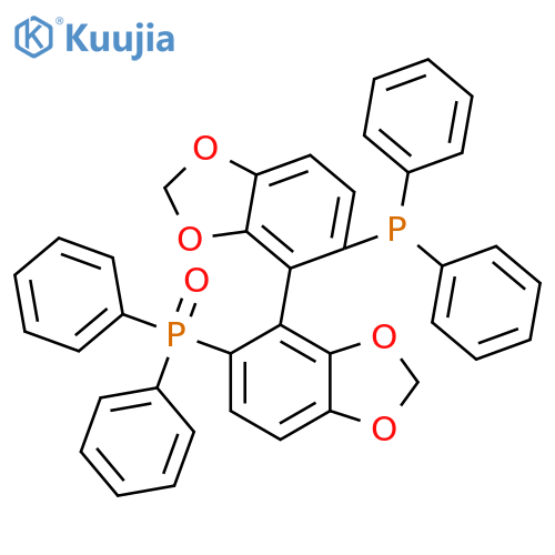 ((4R)-5'-(Diphenylphosphanyl)-[4,4'-bibenzo[d][1,3]dioxol]-5-yl)diphenylphosphine oxide structure
