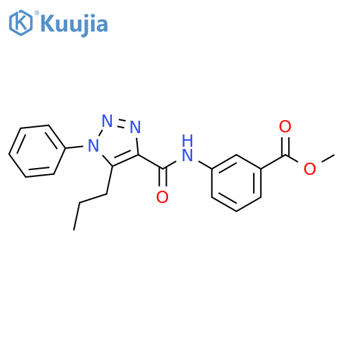 methyl 3-(1-phenyl-5-propyl-1H-1,2,3-triazole-4-amido)benzoate structure