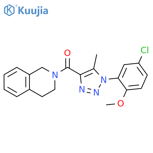 2-1-(5-chloro-2-methoxyphenyl)-5-methyl-1H-1,2,3-triazole-4-carbonyl-1,2,3,4-tetrahydroisoquinoline structure