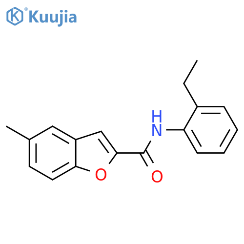 N-(2-ethylphenyl)-5-methyl-1-benzofuran-2-carboxamide structure
