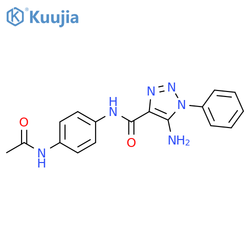 5-amino-N-(4-acetamidophenyl)-1-phenyl-1H-1,2,3-triazole-4-carboxamide structure