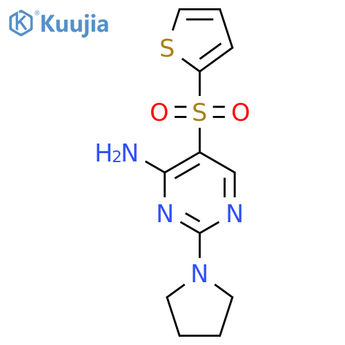 2-(Pyrrolidin-1-YL)-5-(thiophene-2-sulfonyl)pyrimidin-4-amine structure