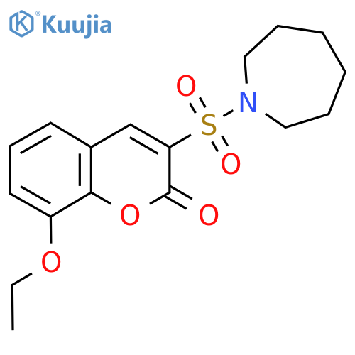 3-(azepane-1-sulfonyl)-8-ethoxy-2H-chromen-2-one structure